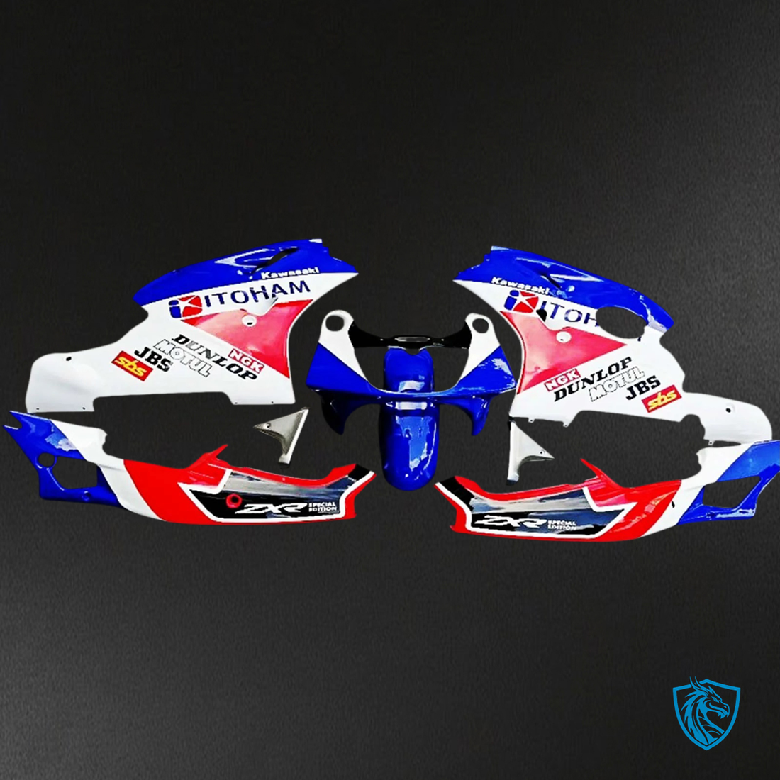 Kawasaki ZXR400 (1992-1996) Blue & Red Fairing Kit | ABS Bodywork
