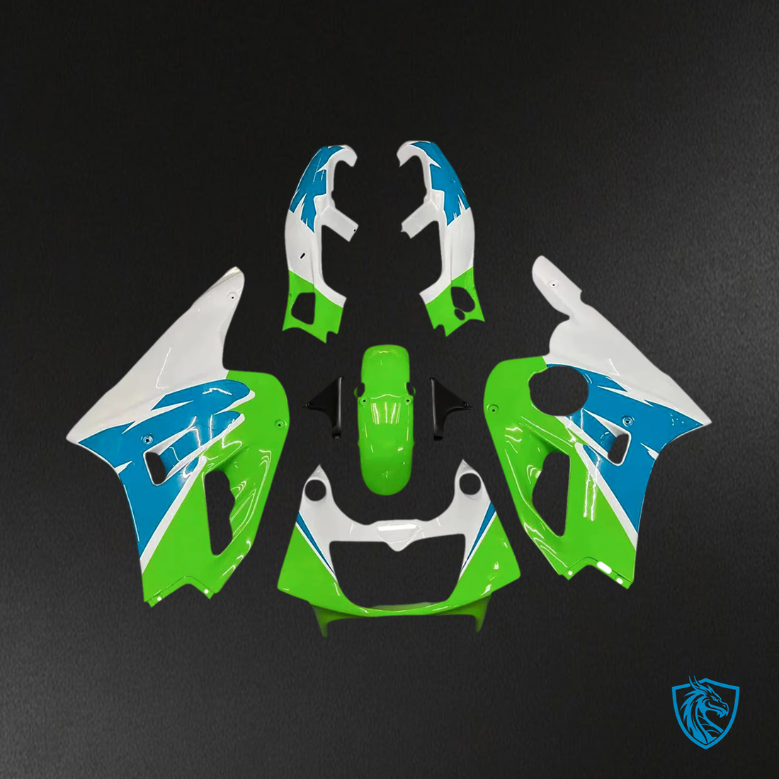 Kawasaki ZXR400 (1992-1996) Green, Blue & White Fairing Kit | ABS Bodywork