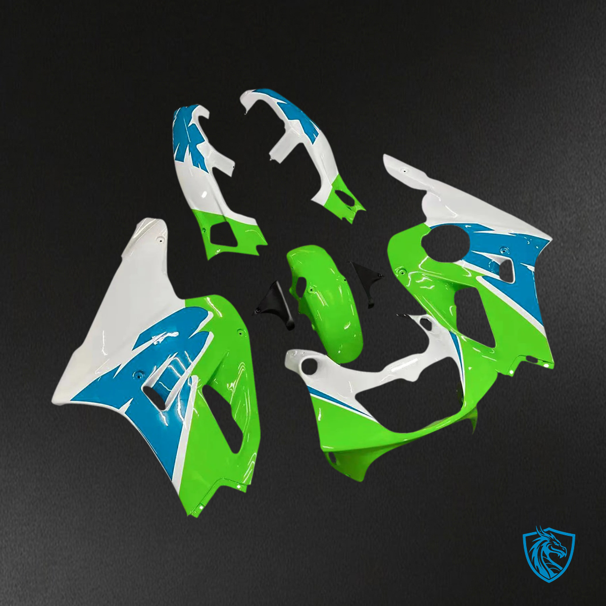 Kawasaki ZXR400 (1992-1996) Green, Blue & White Fairing Kit | ABS Bodywork
