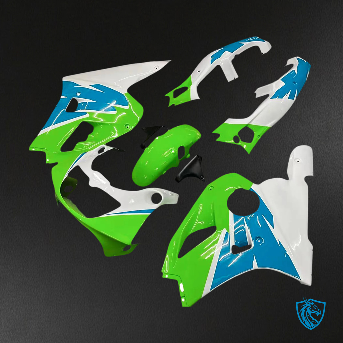 Kawasaki ZXR400 (1992-1996) Green, Blue & White Fairing Kit | ABS Bodywork