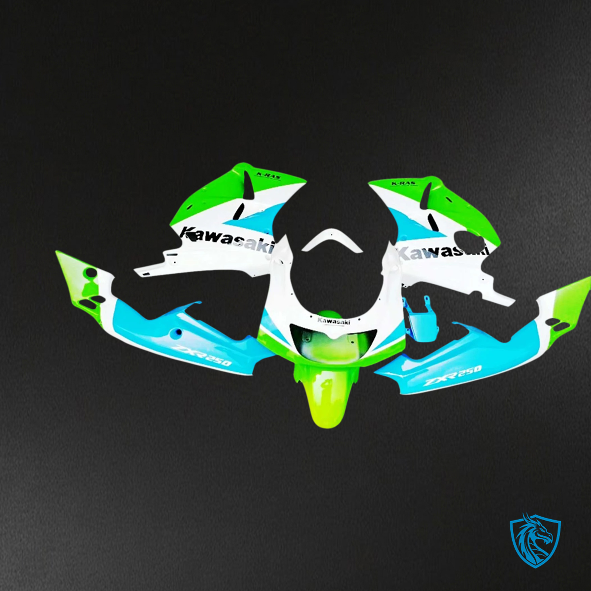Kawasaki ZXR400 (1992-1996) Green & Light Blue - Custom ABS Fairing Set