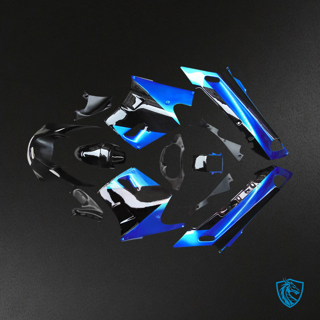 Kawasaki ZZR1100 (1990-1992) Blue & Black Fairing Kit | ABS Bodywork
