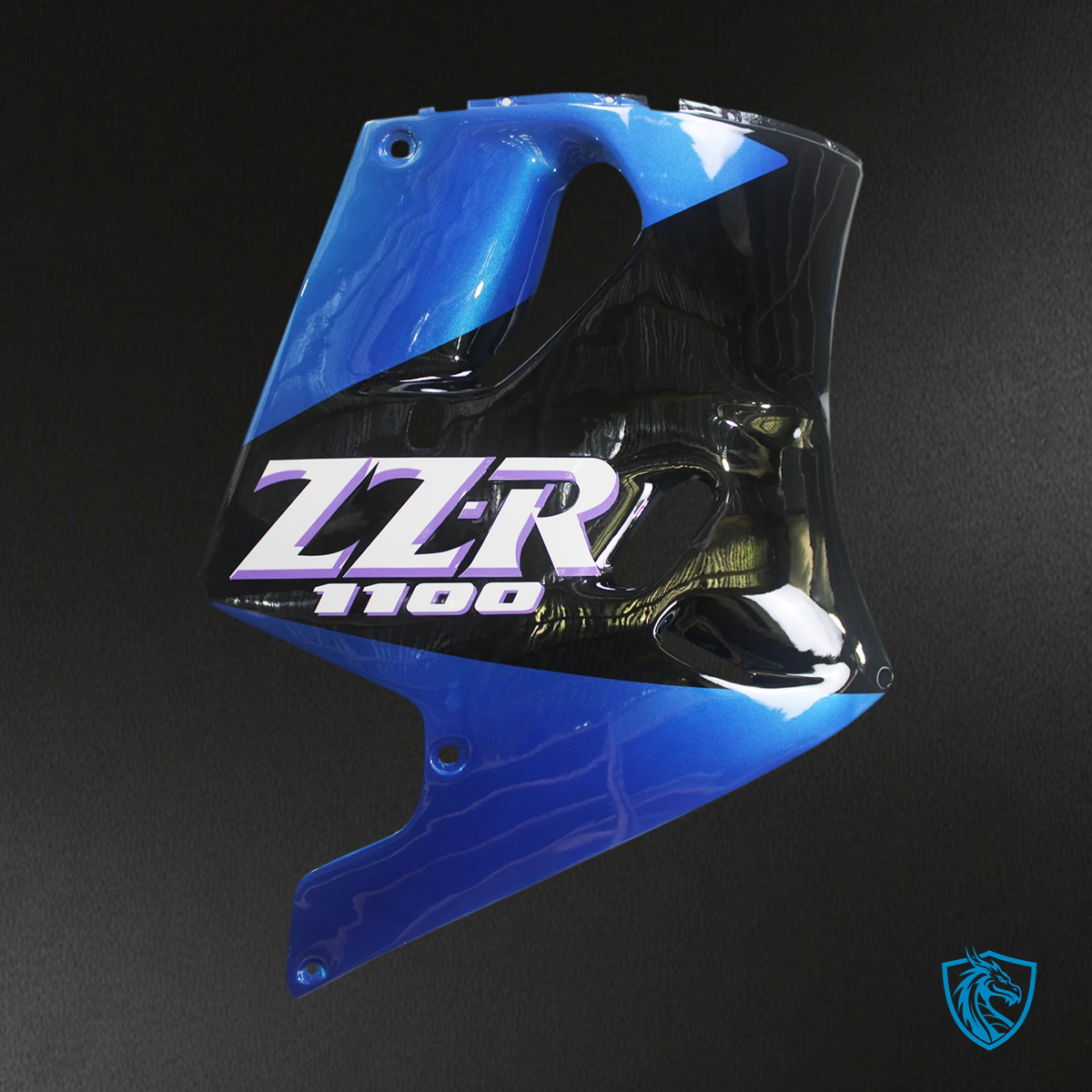 Kawasaki ZZR1100 (1993-2003) Blue & Black Style 3 - MERGEment Motorcycle Fairings Kit