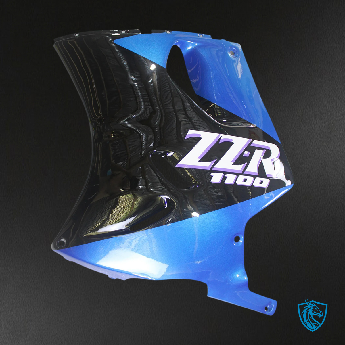 Kawasaki ZZR1100 (1993-2003) Blue & Black Style 3 - MERGEment Motorcycle Fairings Kit
