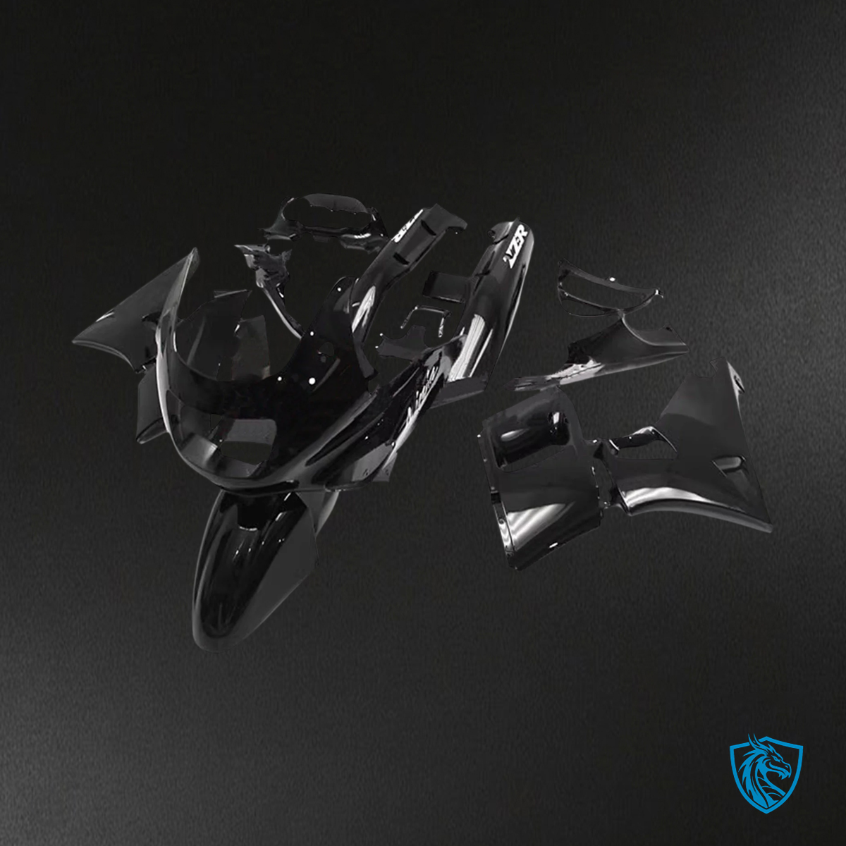Kawasaki ZZR400 (1993-2007) ZZR600 (1998-2003) Gloss Black Fairing Kit - Aftermarket ABS Bodywork