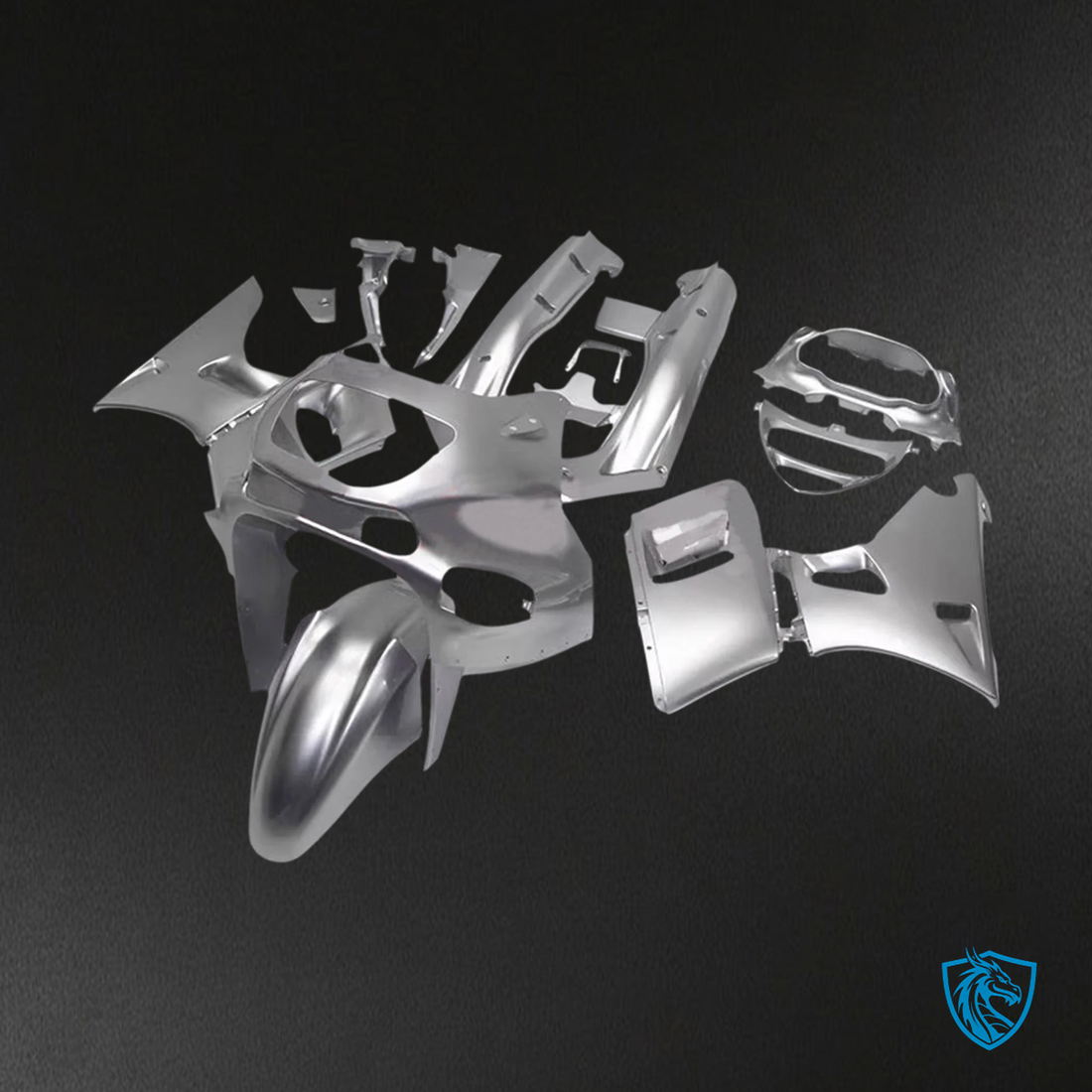 Kawasaki ZZR400 (1993-2007) ZZR600 (1998-2003) Silver - MERGEment Motorcycle Fairings Kit