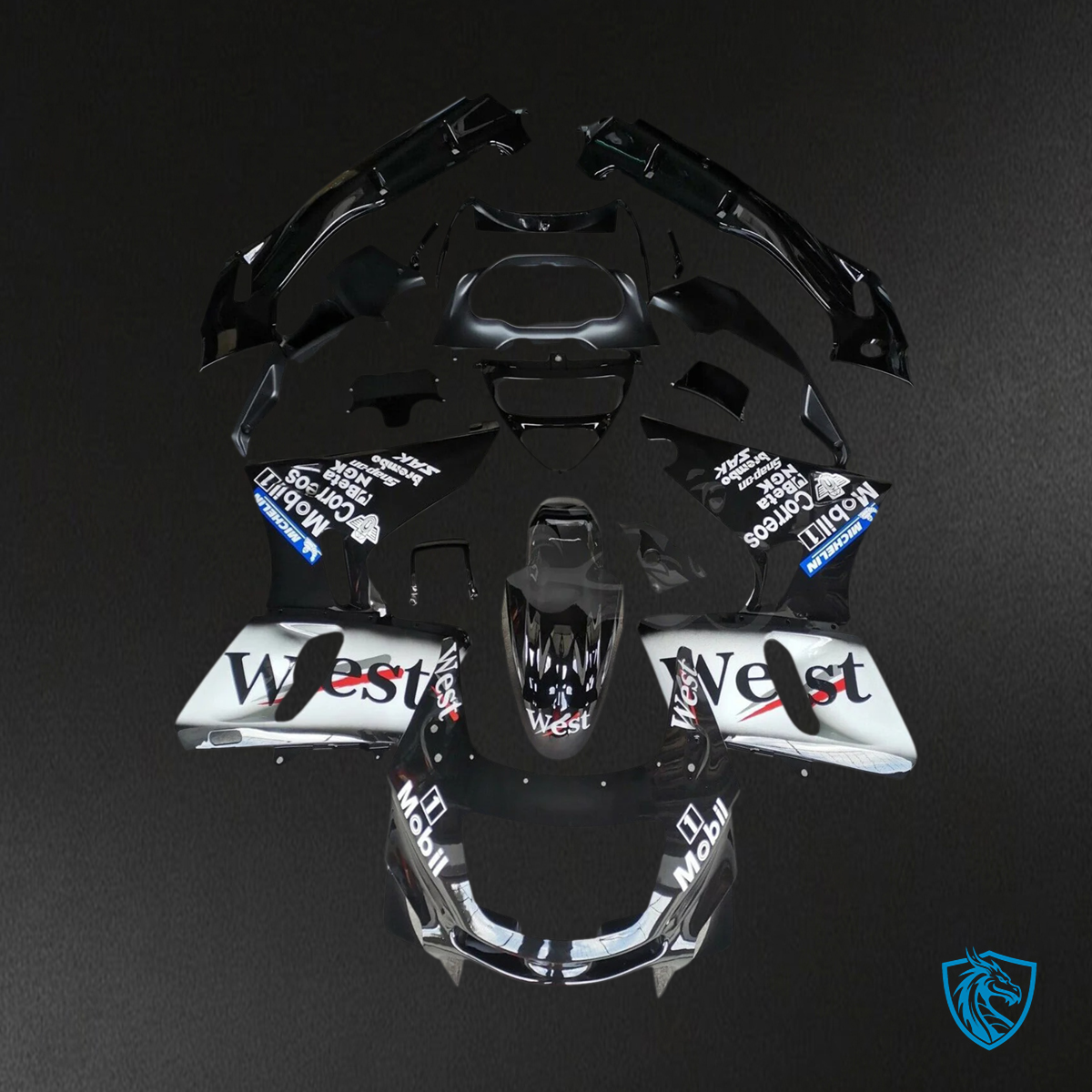 Kawasaki ZZR400 & 98-03 ZZR600 (1993-2007) Black - MERGEment Motorcycle Fairings Kit