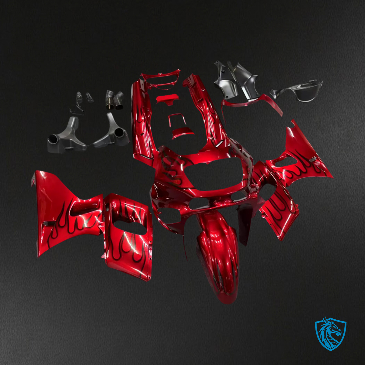 Kawasaki ZZR400 & 98-03 ZZR600 (1993-2007) Red Fairing Kit | ABS Bodywork