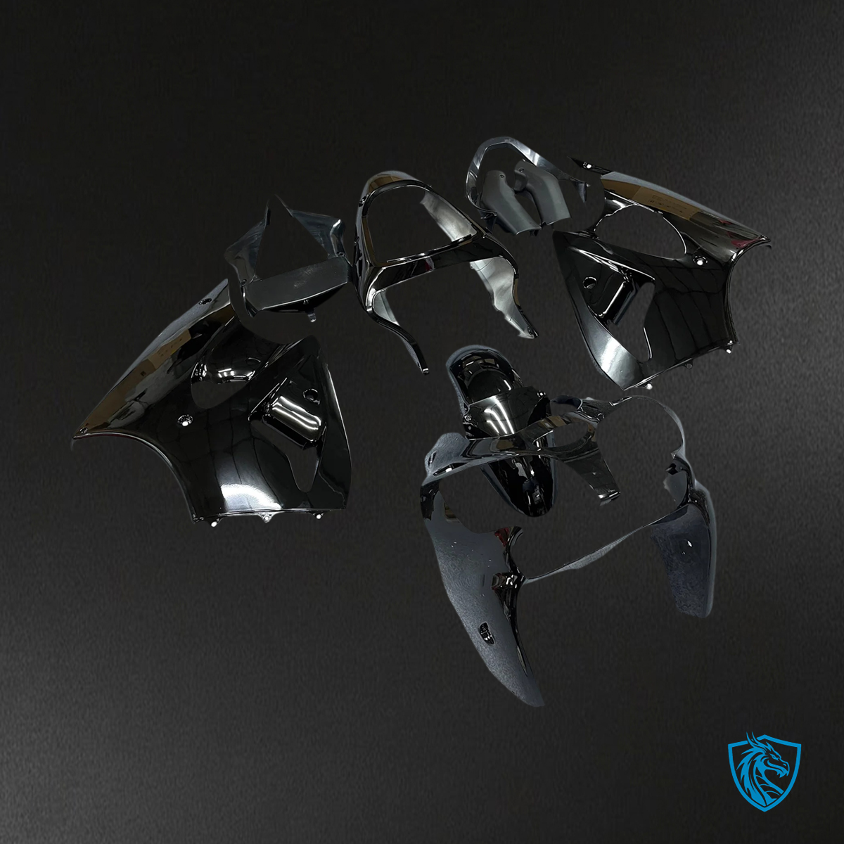 Kawasaki Zx6R (2000-2002) Black Fairing - Kit