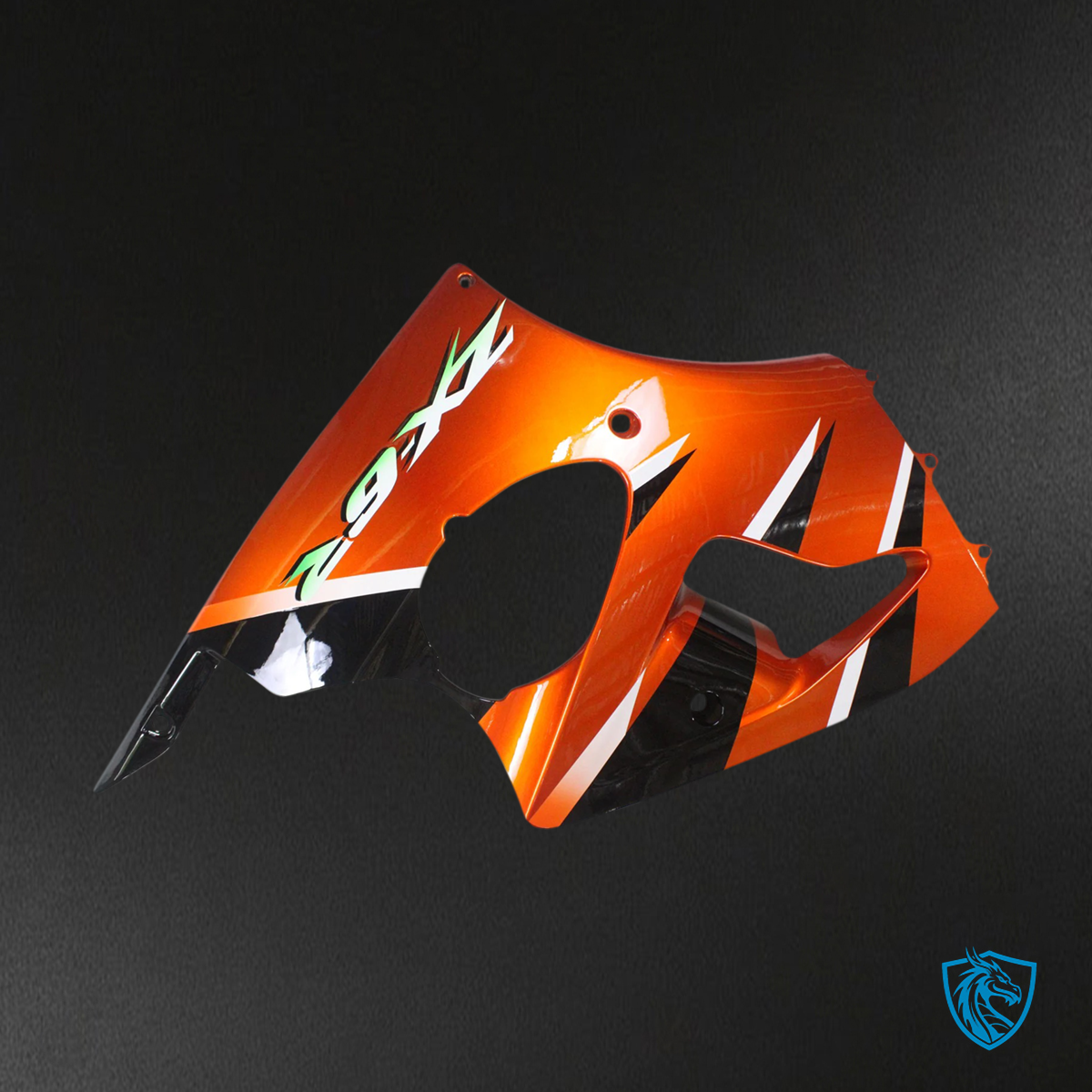Kawasaki Zx6R (2000-2002) Orange & Black Fairing - Kit