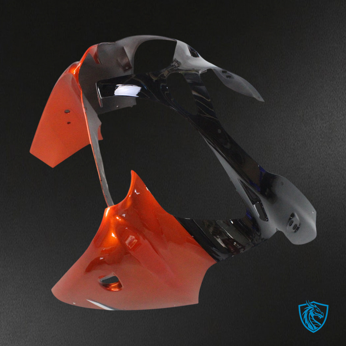Kawasaki Zx6R (2000-2002) Orange & Black Fairing - Kit