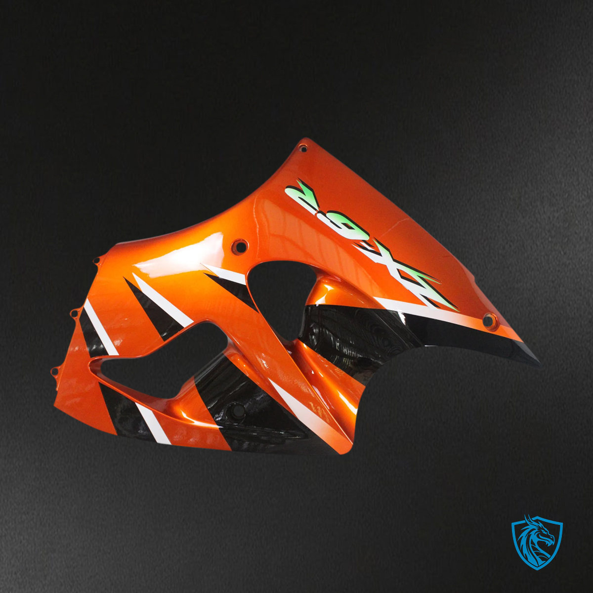 Kawasaki Zx6R (2000-2002) Orange & Black Fairing - Kit