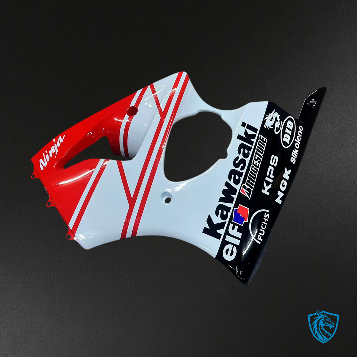 Kawasaki Zx6R (2000-2002) Red & White Fairing - Kit