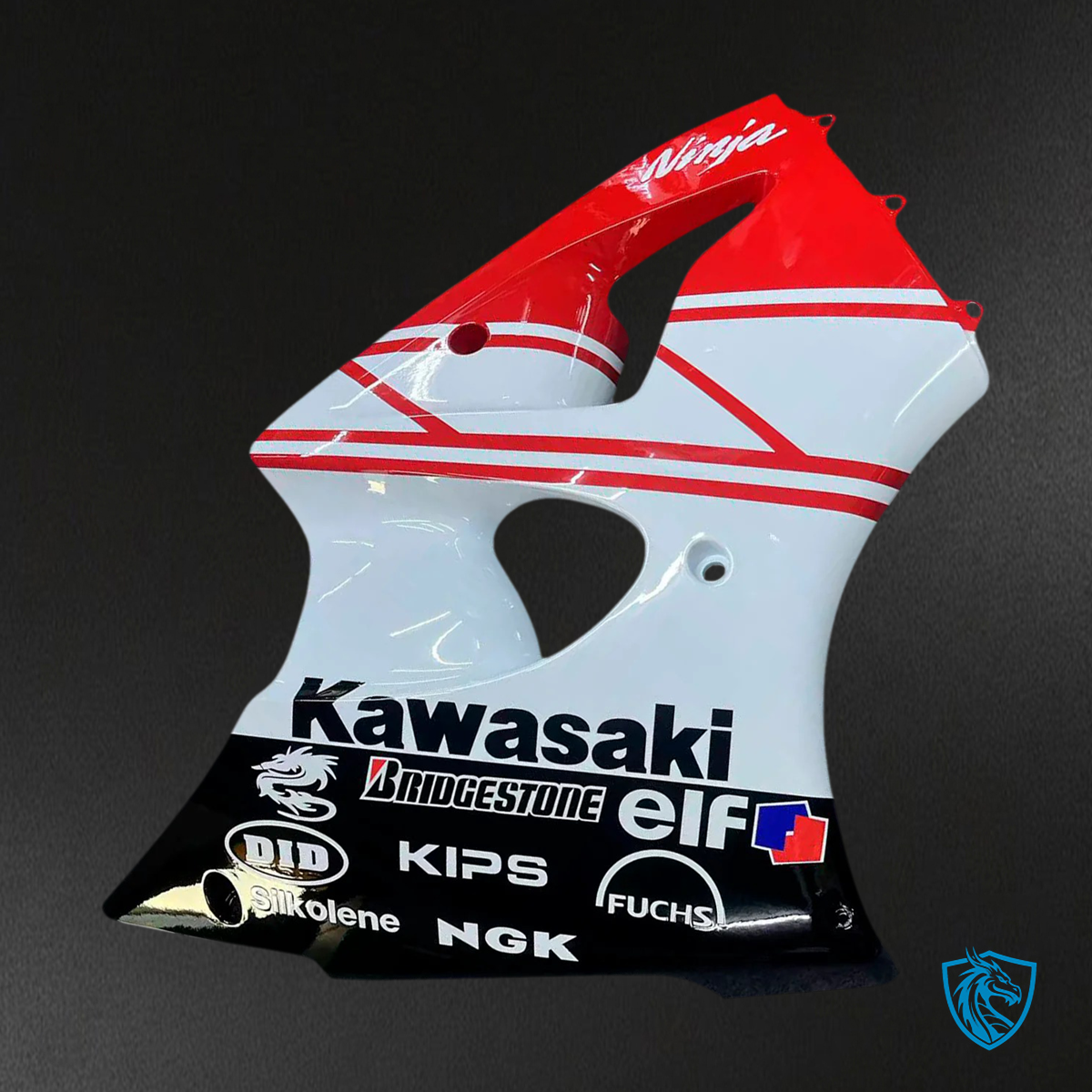Kawasaki Zx6R (2000-2002) Red & White Fairing - Kit