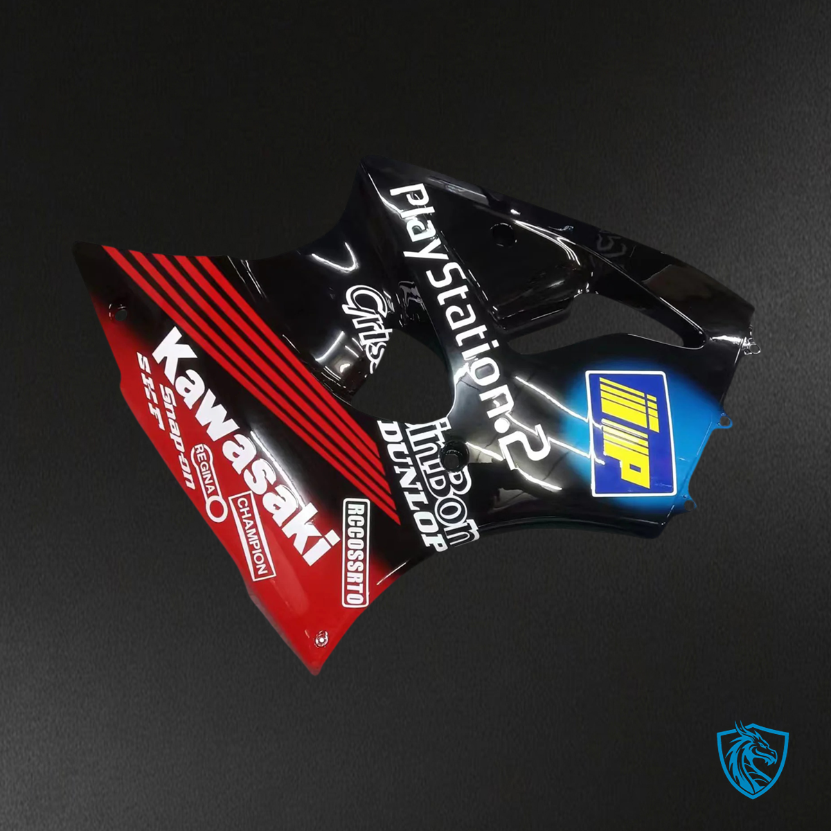 Kawasaki Zx6R (2000-2002) Black Blue & Red Fairing - Kit
