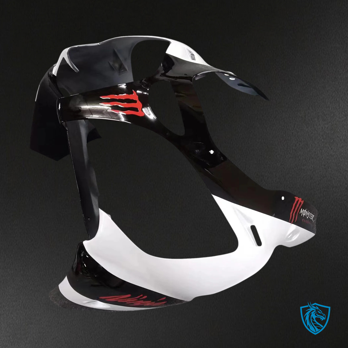 Kawasaki Zx6R (2000-2002) White & Black Fairing - Kit