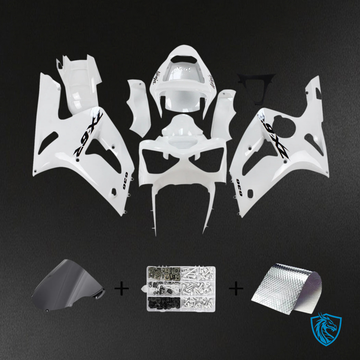 Kawasaki Zx6R (2003-2004) White Fairing - Kit
