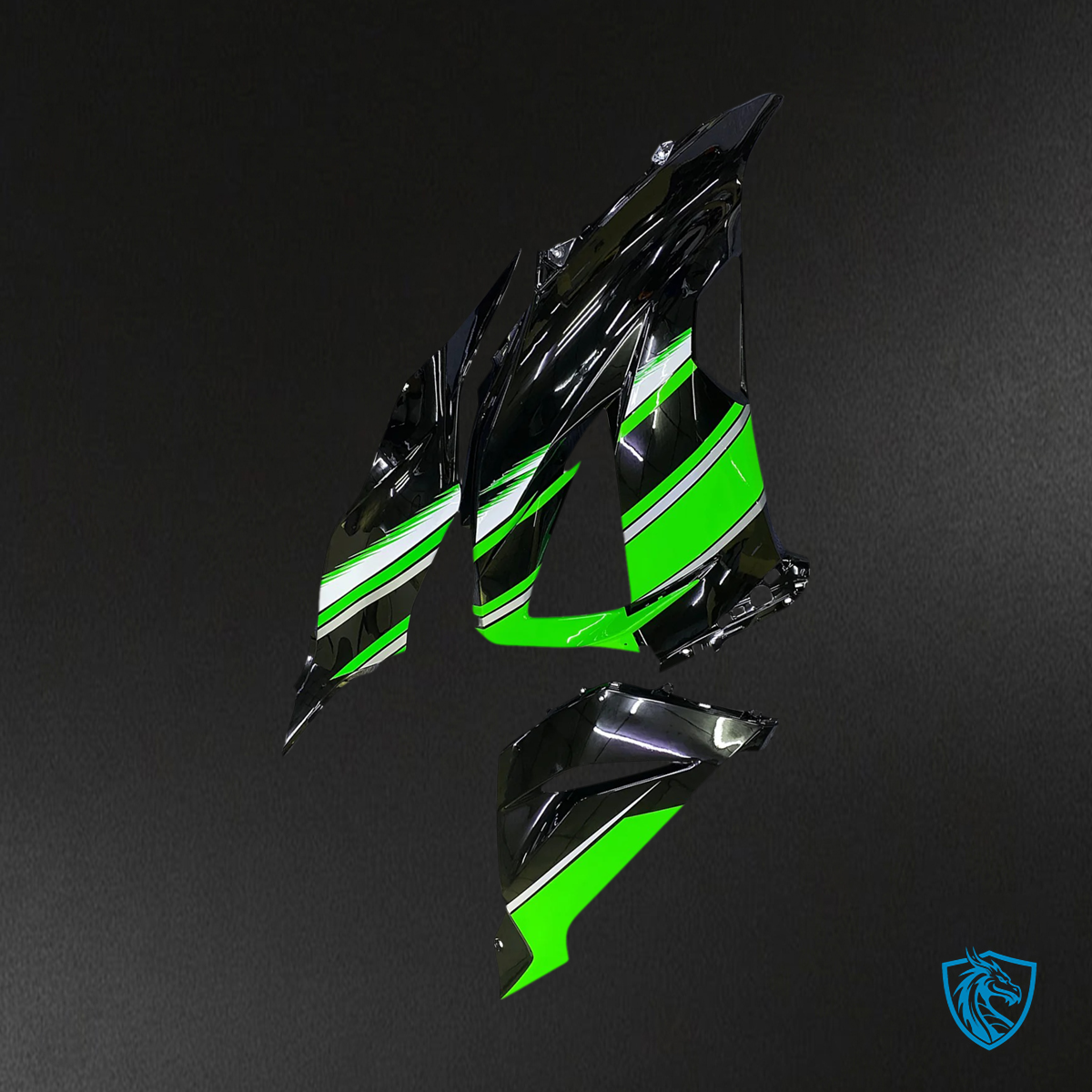 Kawasaki Zx6R (2013-2018) Green - Fairing Kit