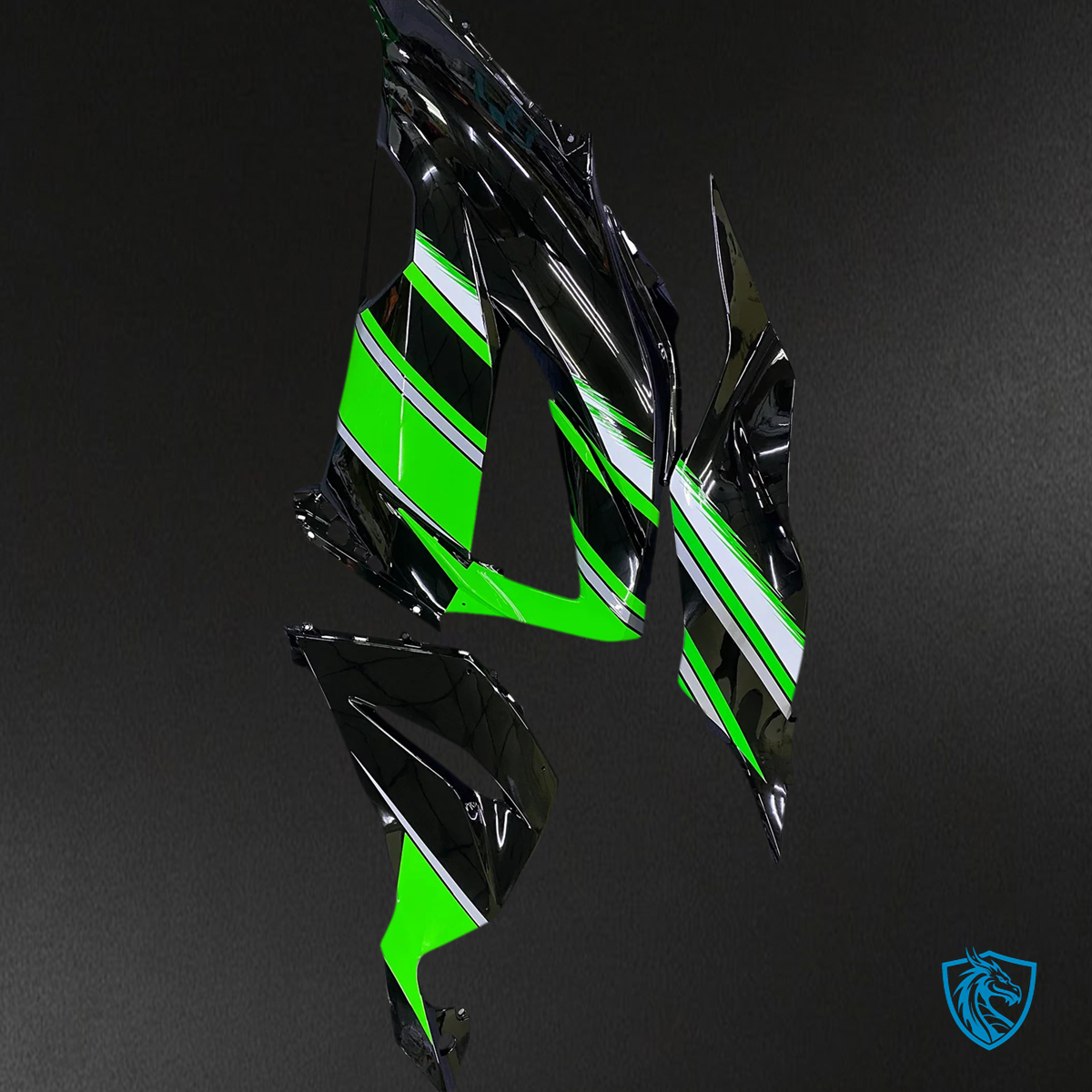Kawasaki Zx6R (2013-2018) Green - Fairing Kit