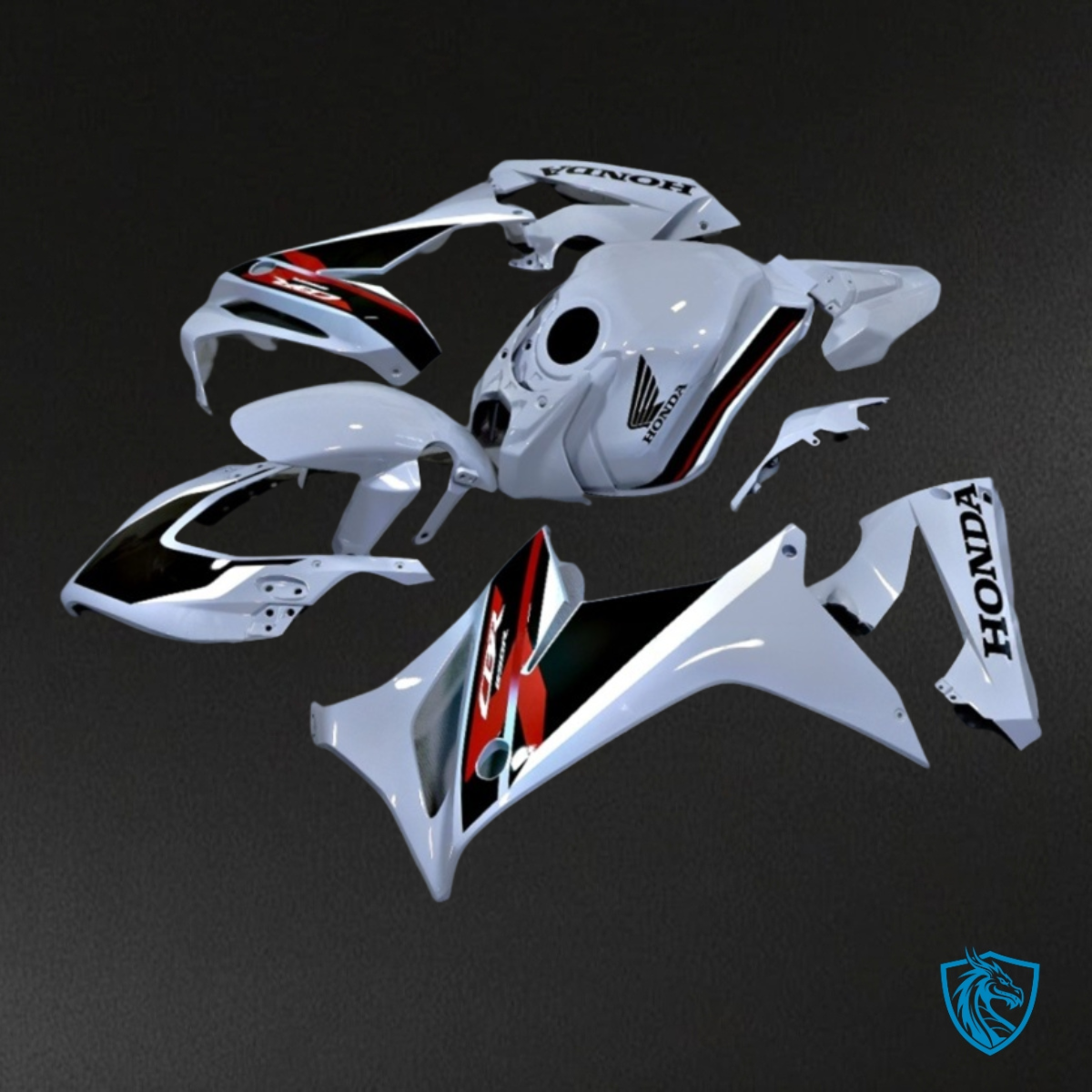 Honda CBR650R (2019-2020) Gloss Gray & Black ABS Bodywork - Fairings Kit