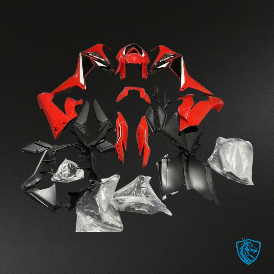 Honda CBR650R (2019-2020) Gloss Red, White & Black Fairings Kit - Aftermarket ABS Bodywork