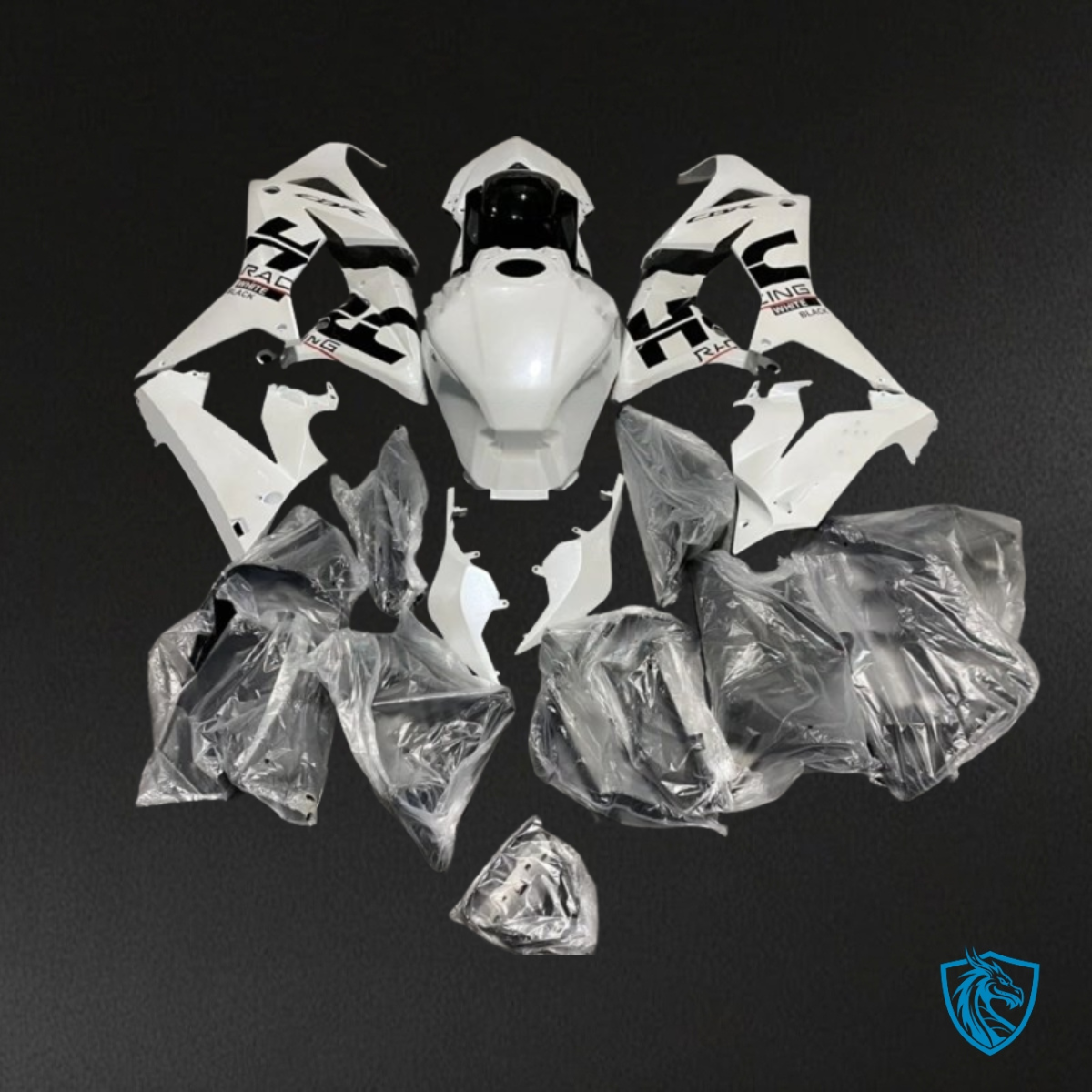 Honda CBR650R (2019-2020) Gloss White & Black - Custom ABS Fairing Kit