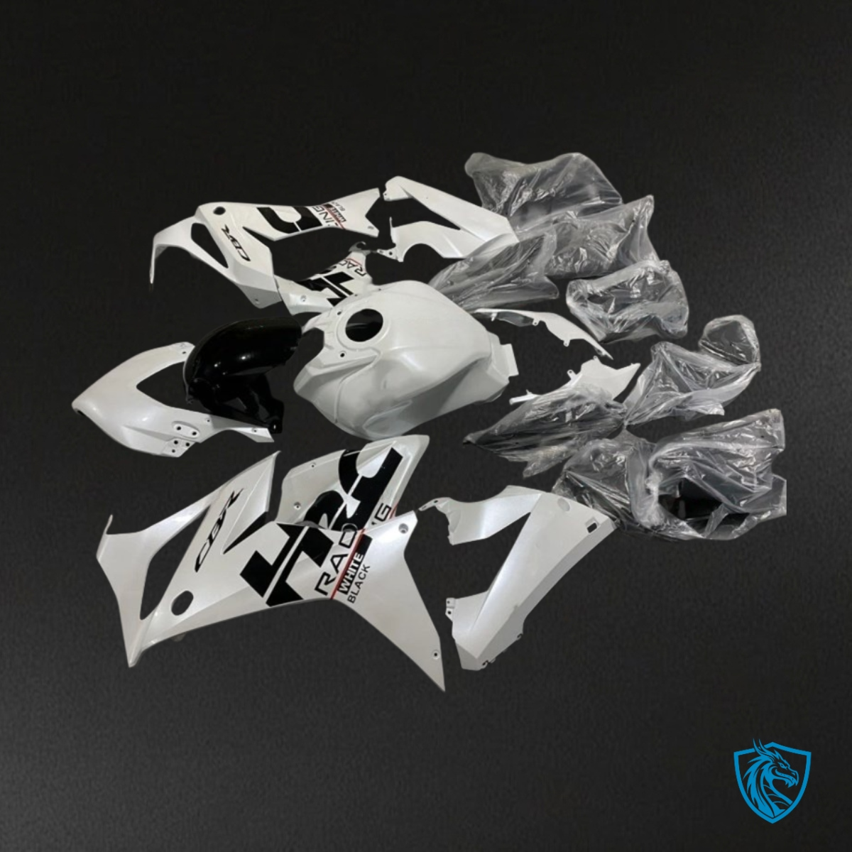 Honda CBR650R (2019-2020) Gloss White & Black - Custom ABS Fairing Kit