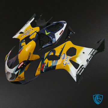 Suzuki GSXR1000 (2001-2002) Yellow, White & Blue Fairing Kit | ABS Bodywork