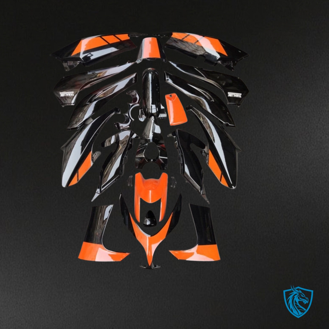 Yamaha TMAX500 (2008-2011) Black & Orange - Replacement Motorcycle Fairings Kit