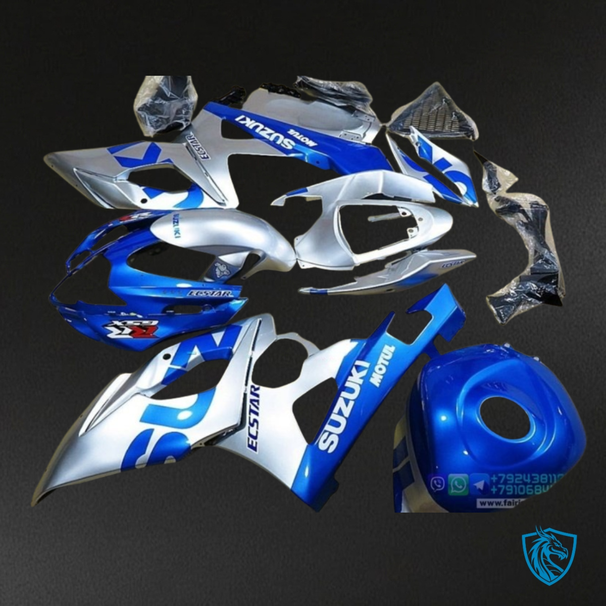 Suzuki GSXR1000 (2005-2006) Blue & Silver Fairing Kit | ABS Bodywork