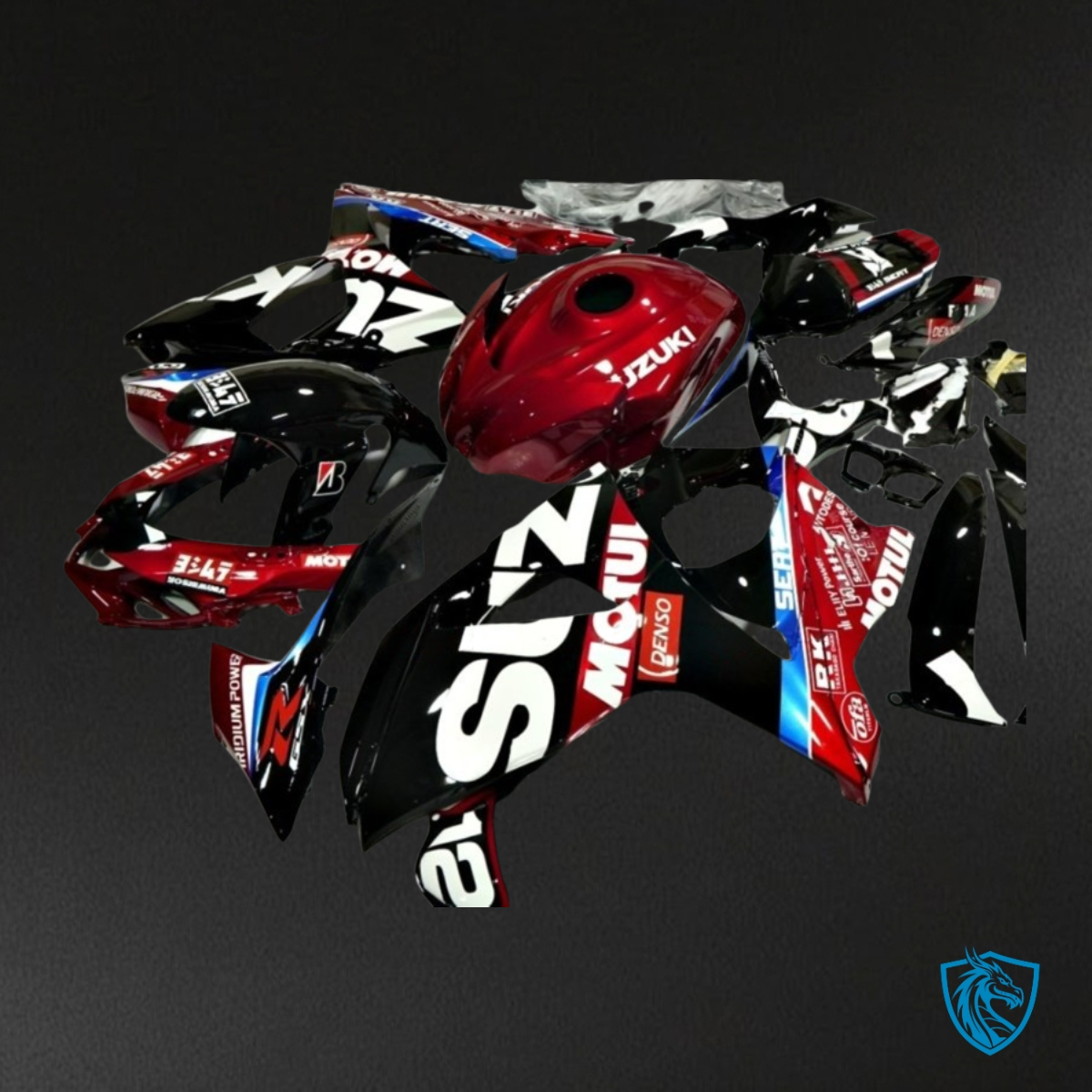 Suzuki GSXR1000 (2009-2016) Red, Black & White Fairing Kit | ABS Bodywork