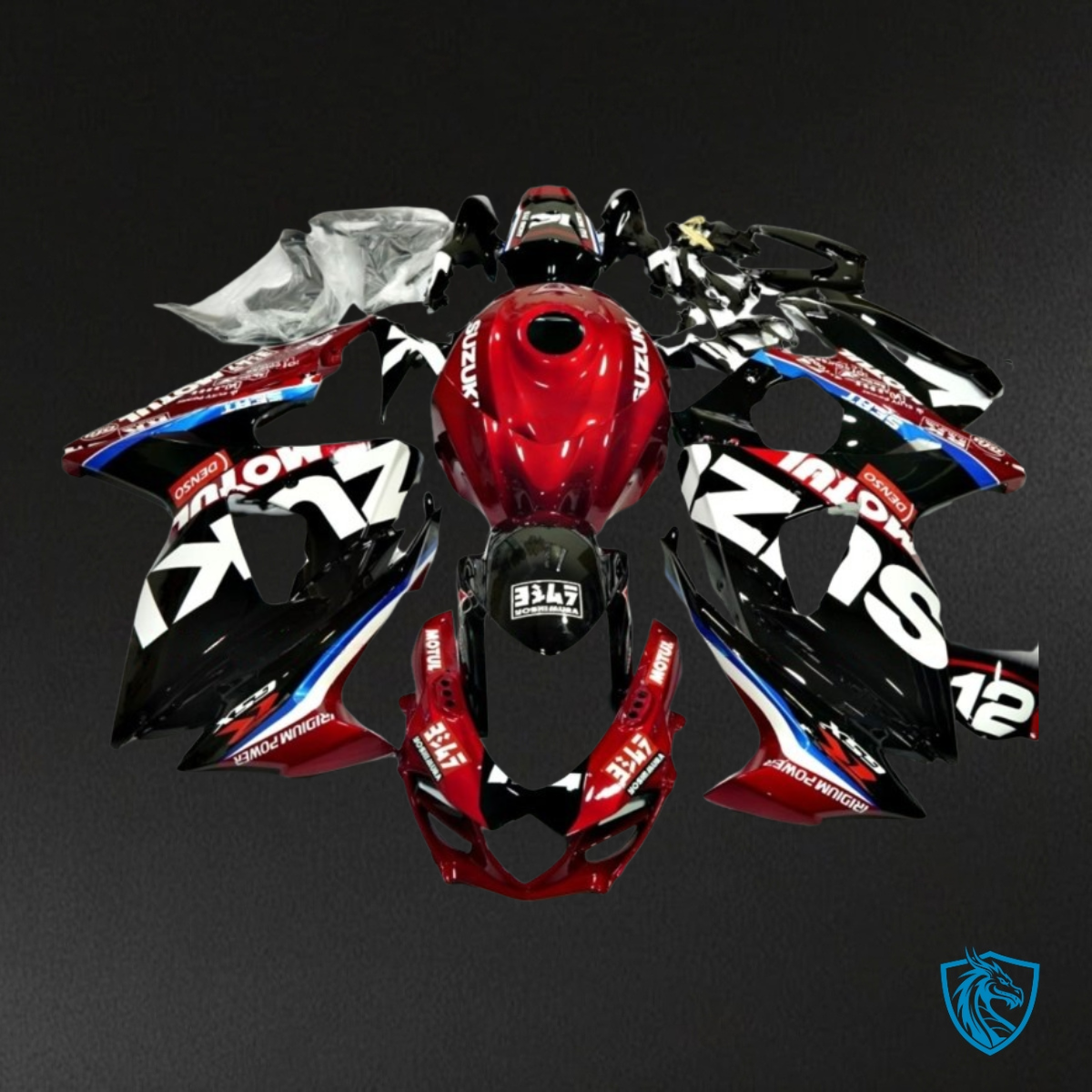 Suzuki GSXR1000 (2009-2016) Red, Black & White Fairing Kit | ABS Bodywork