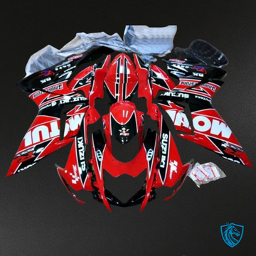 Suzuki GSXR600/750 (2011-2019) Black & Red Fairing Kit - Aftermarket ABS Bodywork
