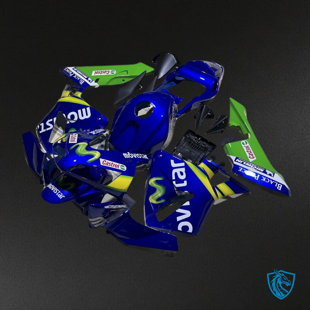 Honda CBR600RR (2003-2004) Blue & Green Movistar - MERGEment Motorcycle Fairings Kit