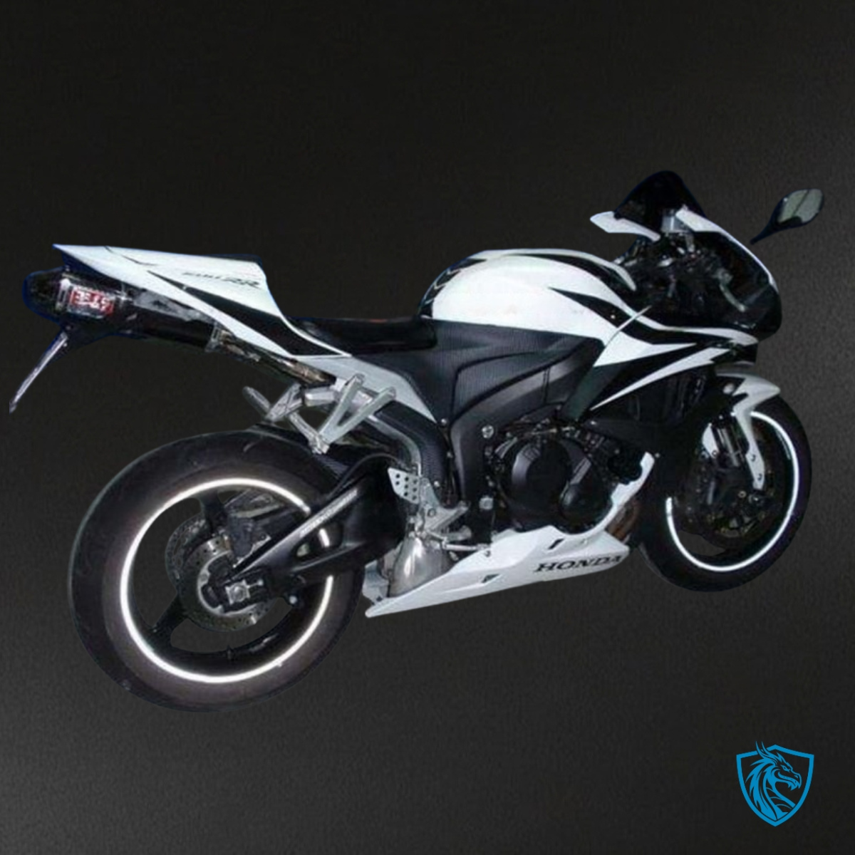 Honda CBR600RR (2007-2008) White & Glossy Black Fairing Kit | ABS Bodywork