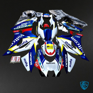 Suzuki GSXR1000 (2017-2020) White, Blue & Red Fairing Kit | ABS Bodywork