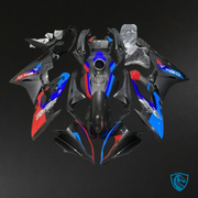 Black, Blue & Red Carbon Fiber