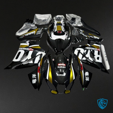 Suzuki GSXR1000 (2017-2020) Black & White Carbon Fiber - Custom ABS Fairing Kit