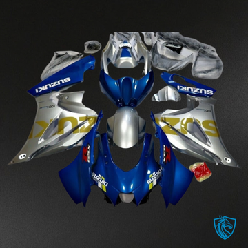 Suzuki GSXR1000 (2017-2020) Blue & Silver - MERGEment Motorcycle Fairings Kit