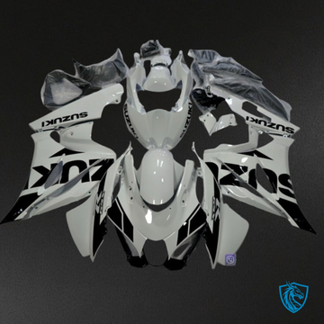 Suzuki GSXR1000 (2017-2020) Glossy White & Black Fairing Kit | ABS Bodywork