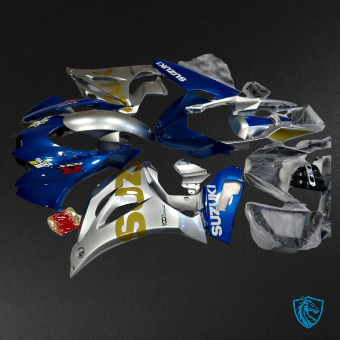 Suzuki GSXR1000 (2017-2020) Blue & Silver - MERGEment Motorcycle Fairings Kit