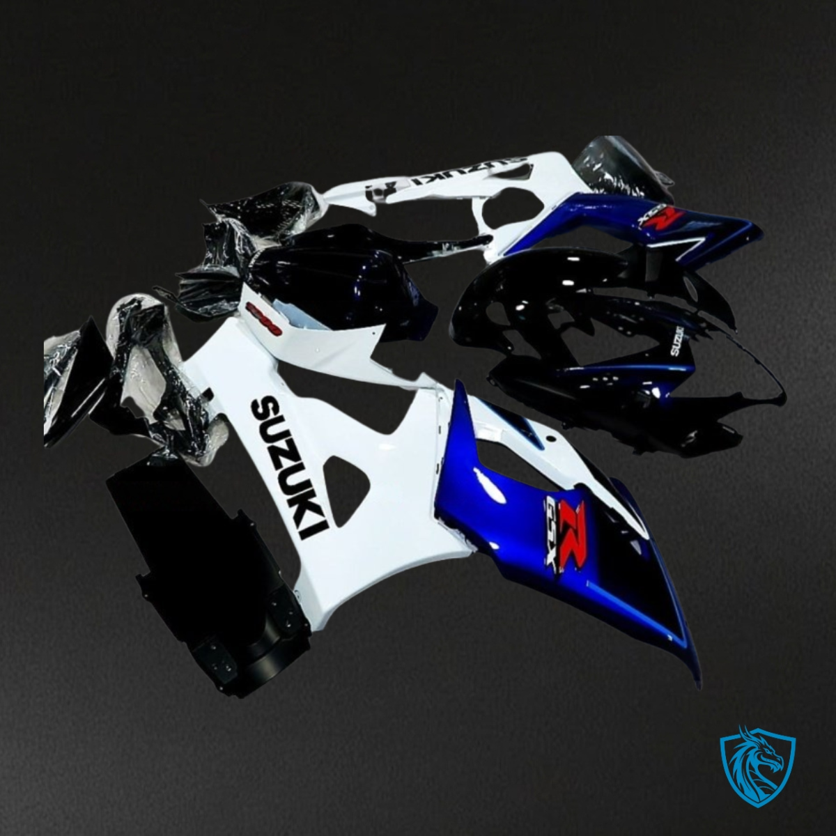 Suzuki GSXR1000 (2005-2006) Black, White & Blue - Custom ABS Fairing Kit