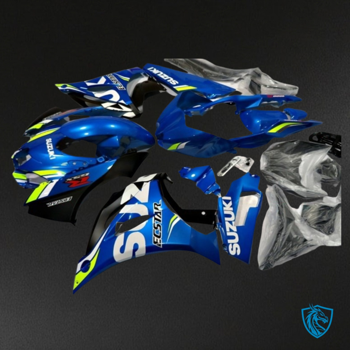Suzuki GSXR1000 (2017-2020) Blue & White - Custom ABS Fairing Kit