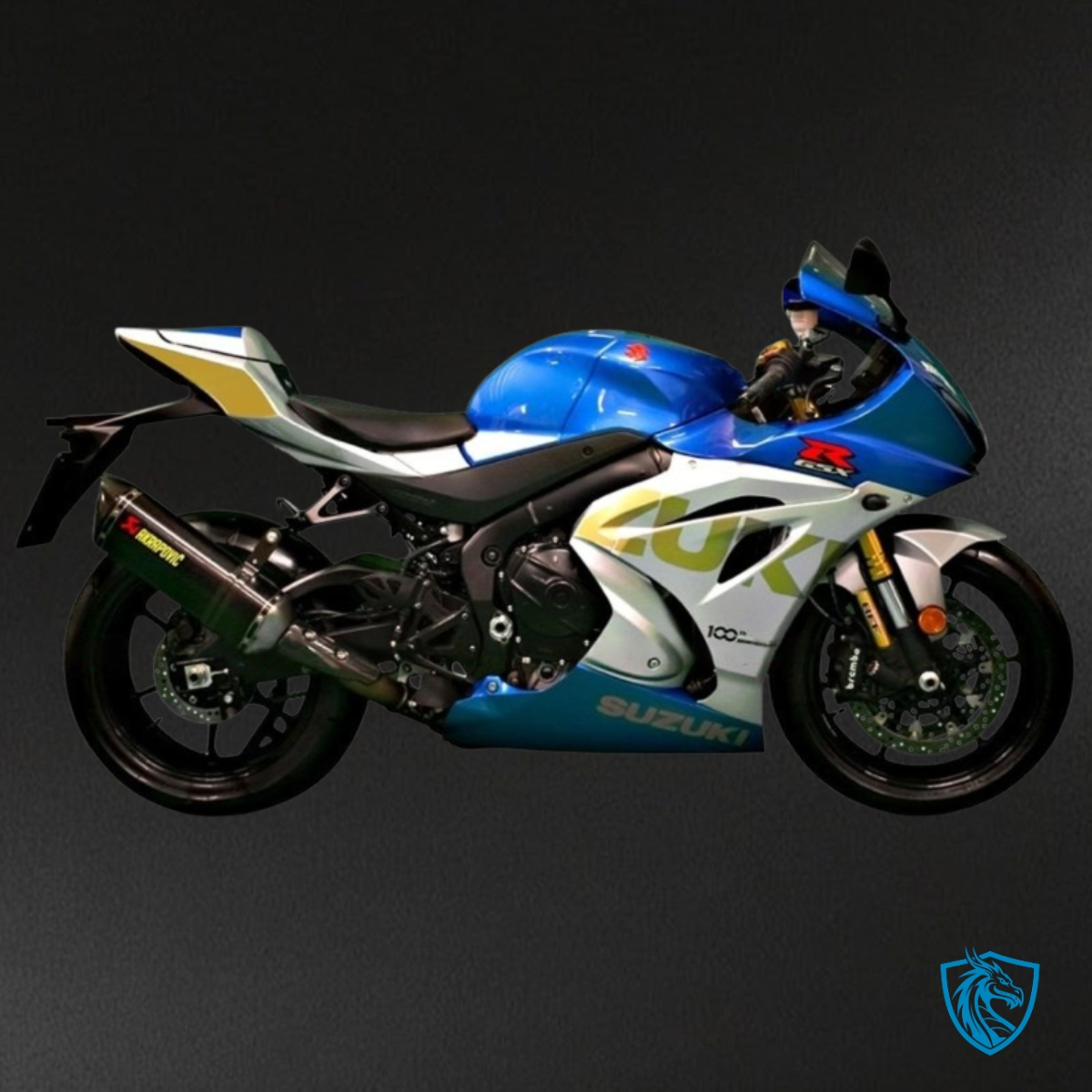 Suzuki GSXR1000 (2017-2020) Blue & Silver - MERGEment Motorcycle Fairings Kit