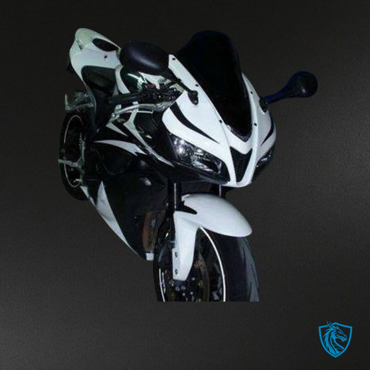 Honda CBR600RR (2007-2008) White & Glossy Black Fairing Kit | ABS Bodywork