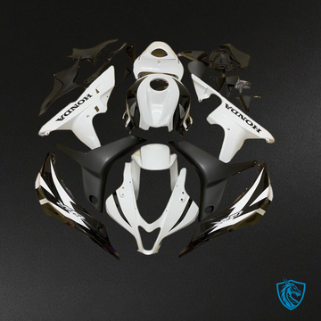 Honda CBR600RR (2007-2008) White & Glossy Black Fairing Kit | ABS Bodywork