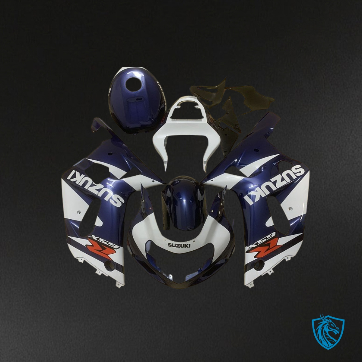 Suzuki GSXR600/750 (2001-2003) Blue & White - MERGEment Motorcycle Fairings Kit
