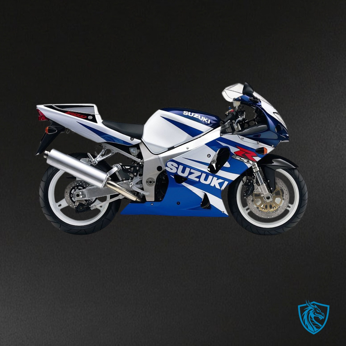 Suzuki GSXR600/750 (2001-2003) Blue & White - MERGEment Motorcycle Fairings Kit