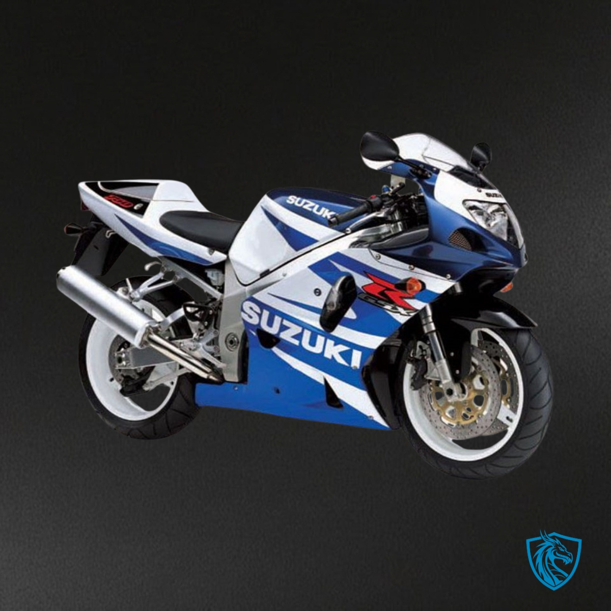 Suzuki GSXR600/750 (2001-2003) Blue & White - MERGEment Motorcycle Fairings Kit