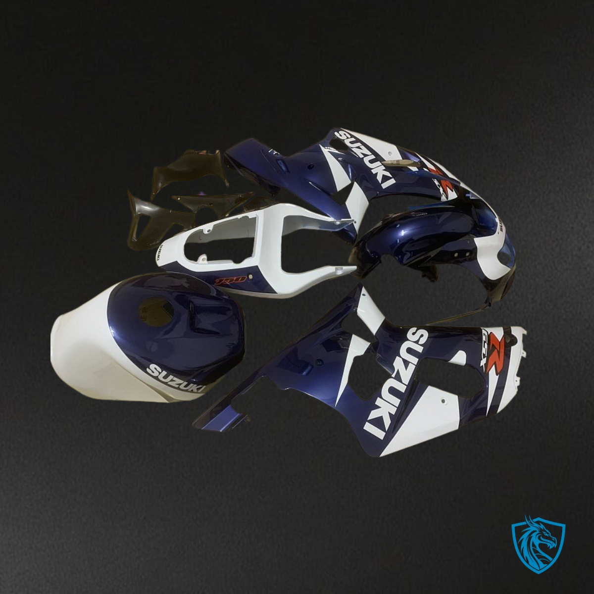 Suzuki GSXR600/750 (2001-2003) Blue & White - MERGEment Motorcycle Fairings Kit